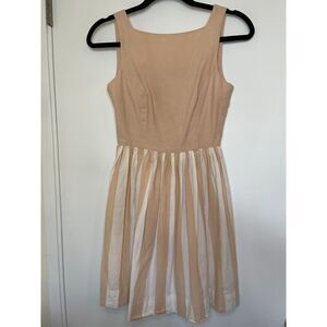 American Apparel Button-Back Short Sleeve Striped Dress Sz M